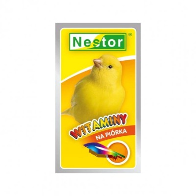 NESTOR Witaminy na piórka dla kanarka kanarków odżywka 20g 036