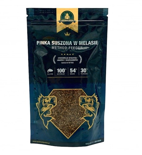 Pinka suszona w melasie cały robak zanęta METHOD FEEDER 250g