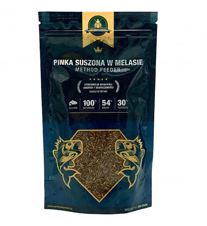 Pinka suszona w melasie cały robak zanęta METHOD FEEDER 250g
