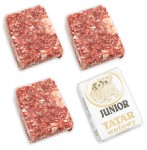 Mięso mrożone karma dla szczeniąt JUNIOR wołowina kostka 4x250g 1kg BARF