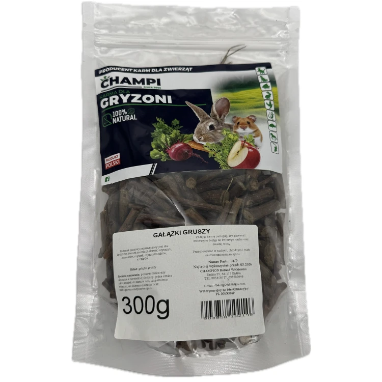 Gałązki Jabłoni 300g gryzaki dla gryzoni świnki królika szynszyli Champi