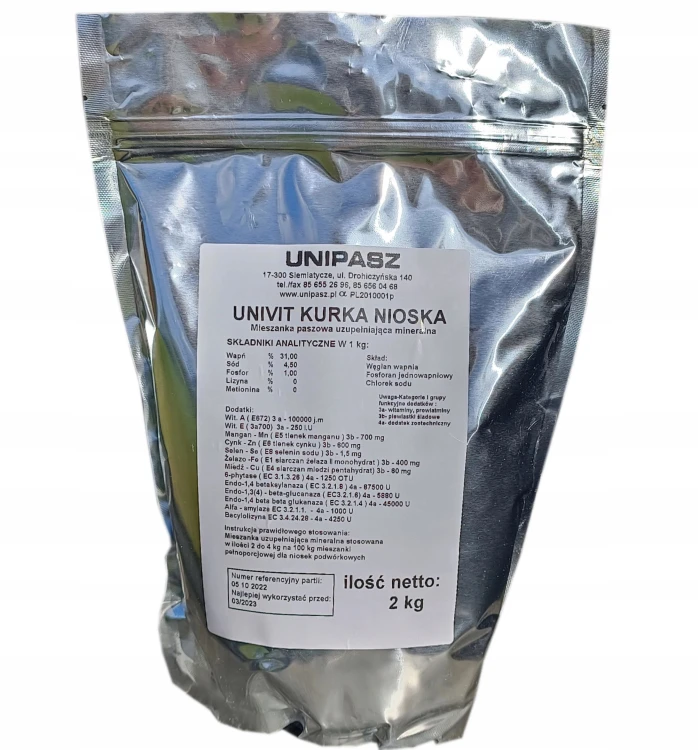 Witaminy dla kur UNIVIT Kurka Nioska 2kg UNIPASZ