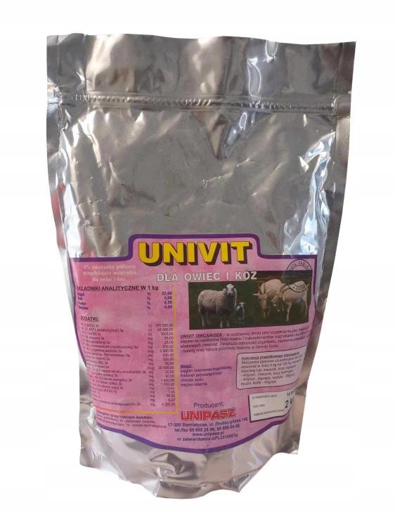 Witaminy dla owiec kóz UNIVIT OWCA 2kg UNIPASZ