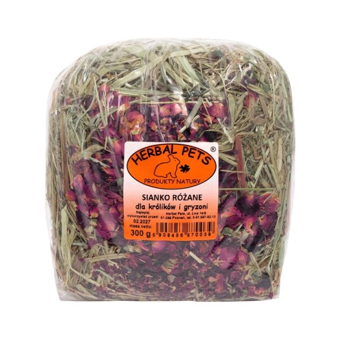 HERBAL PETS Sianko różane z płatkami róż dla królików i gryzoni 300g