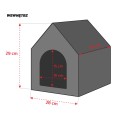 Royal House R:1 ekskluzywny domek legowisko GRANAT 38x32cm S