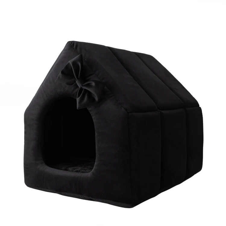 Royal House R:1 ekskluzywny domek legowisko CZARNE 38x32cm S