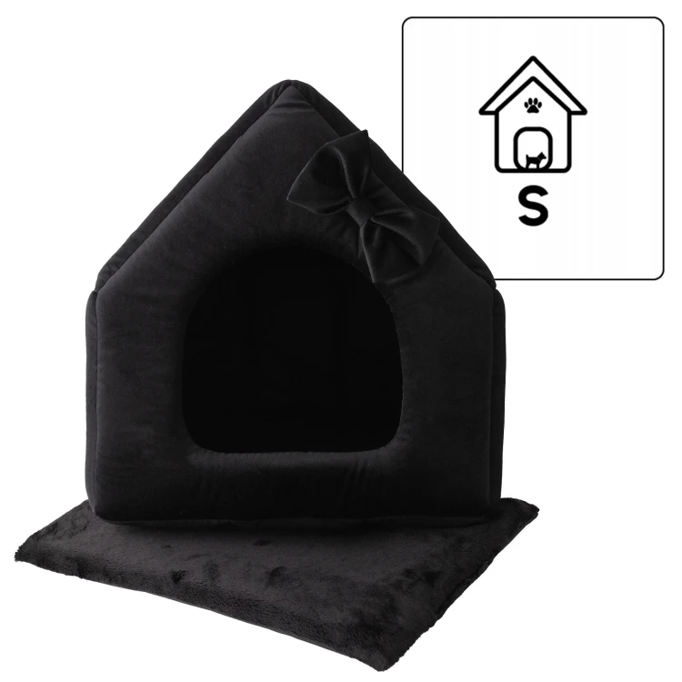 Royal House R:1 ekskluzywny domek legowisko CZARNE 38x32cm S