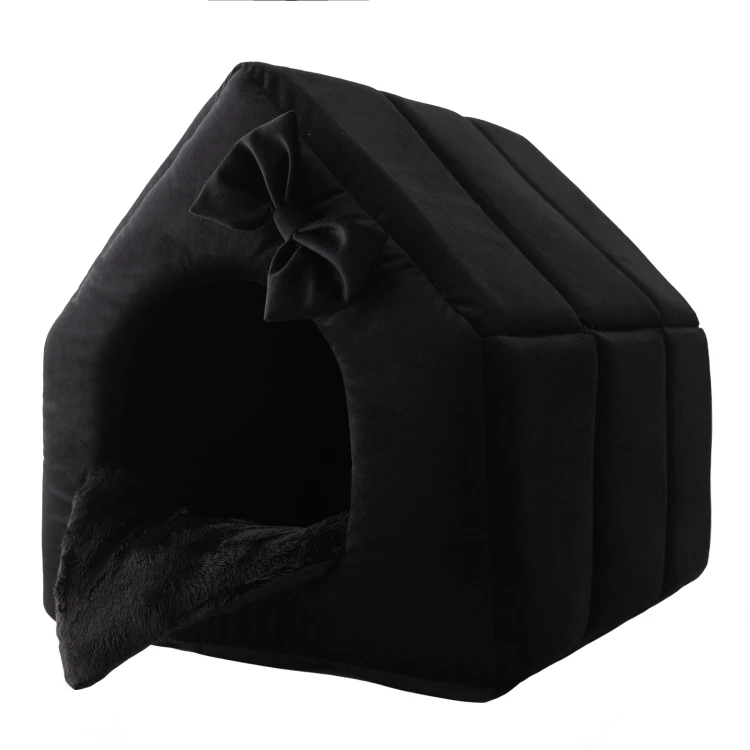 Royal House R:1 ekskluzywny domek legowisko CZARNE 38x32cm S