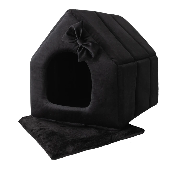Royal House R:1 ekskluzywny domek legowisko CZARNE 38x32cm S