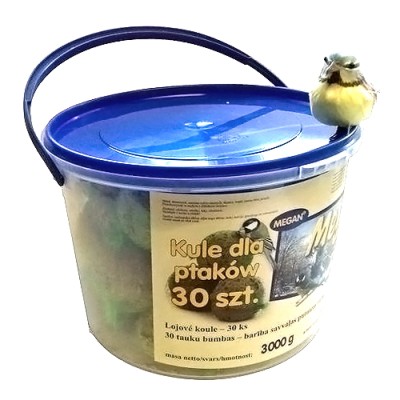 MEGAN Karma kula zimowa tłuszczowa 30x100g wiaderko