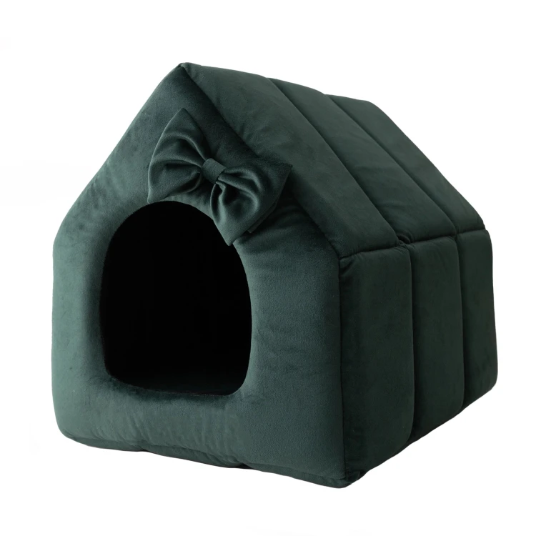 Royal House R:2 ekskluzywny domek legowisko BUTELKOWA ZIELEŃ 44x37cm M