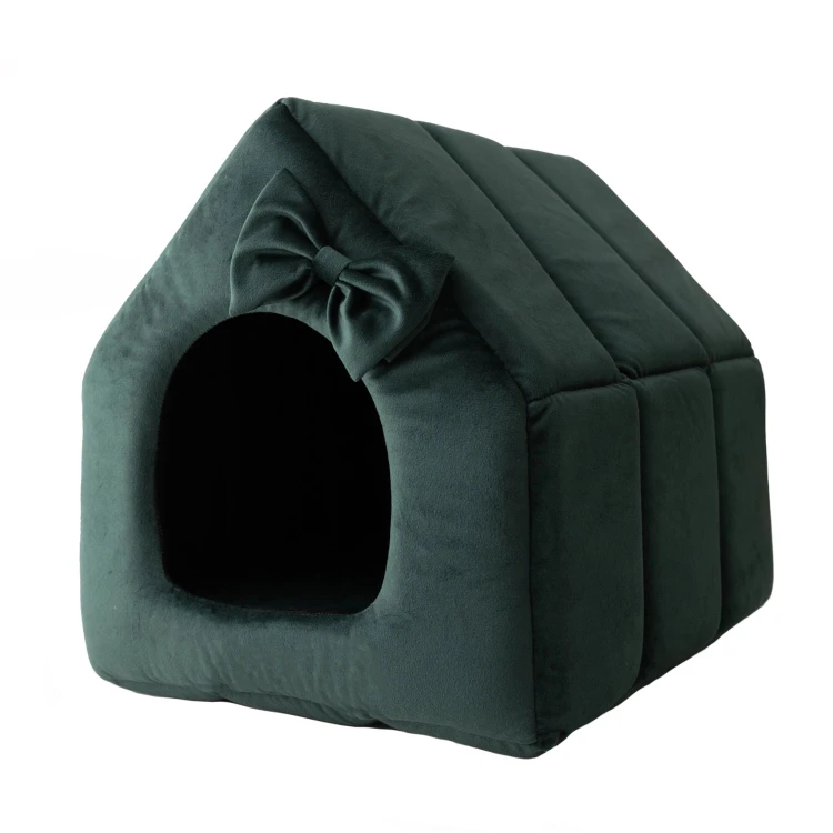 Royal House R:2 ekskluzywny domek legowisko BUTELKOWA ZIELEŃ 44x37cm M