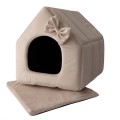 Royal House R:2 ekskluzywny domek legowisko posłanie ŚMIETANKOWY 44x37cm M