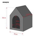 Royal Prestige R:2 legowisko posłanie ekskluzywny domek CZARNE 44x37cm M