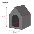 Royal Prestige R:2 legowisko posłanie ekskluzywny domek CZARNE 44x37cm M