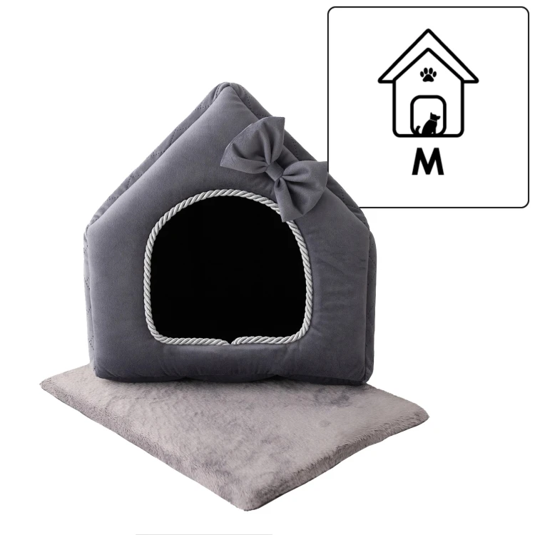 Royal Deluxe R:2 ekskluzywny domek legowisko posłanie kojec OŁÓWKOWY 44x37c
