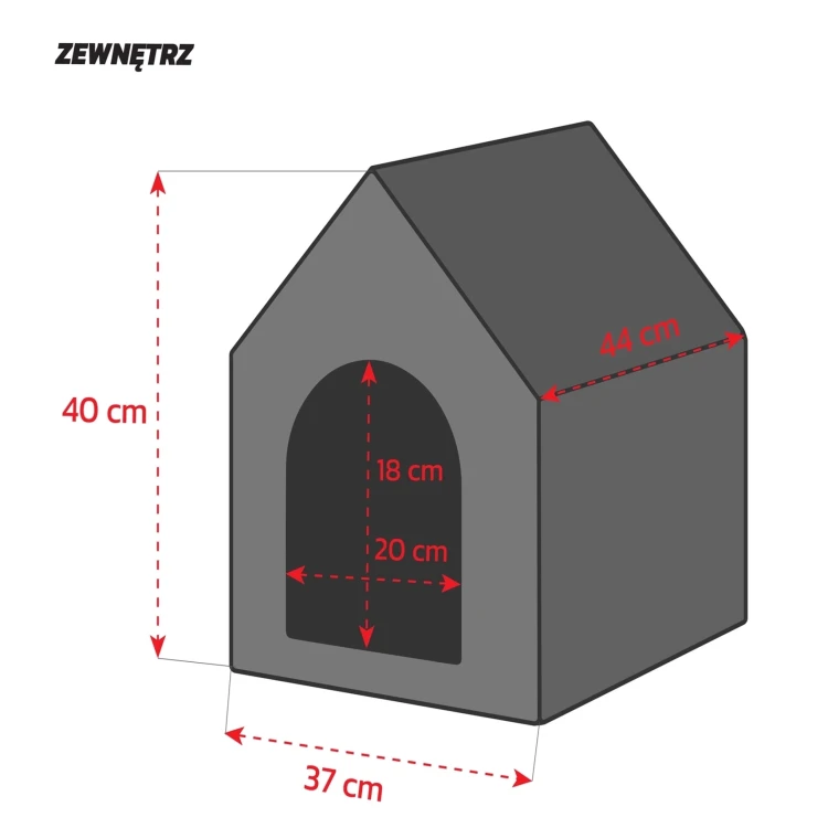 Royal Deluxe R:2 ekskluzywny domek legowisko posłanie kojec OŁÓWKOWY 44x37c