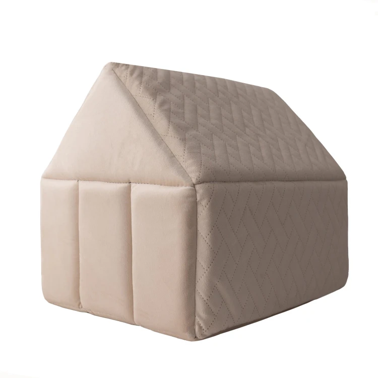 Royal Deluxe R:2 ekskluzywny domek legowisko posłanie ŚMIETANKOWY 44x37cm M