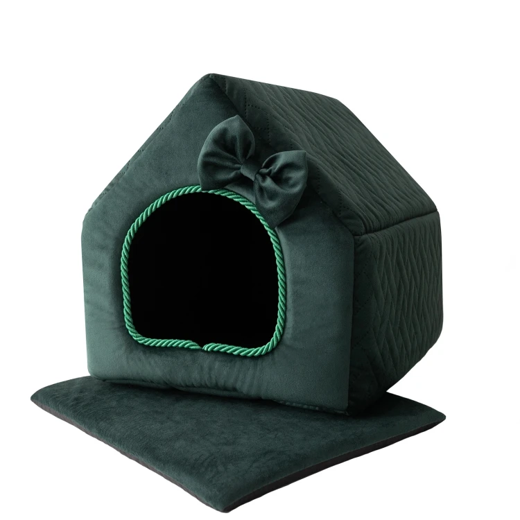 Royal Prestige R:2 legowisko ekskluzywny domek BUTELKOWA ZIELEŃ 44x37cm M