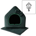 Royal Deluxe R:1 ekskluzywny domek legowisko BUTELKOWA ZIELEŃ 38x32cm S