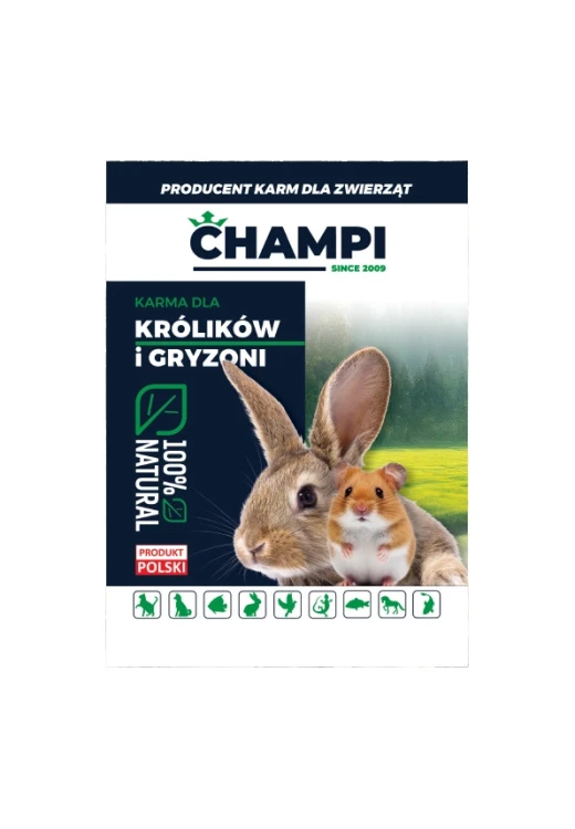 POLNY BUKIET 1kg zioła dla gryzoni królika witaminy z natury karma Champi