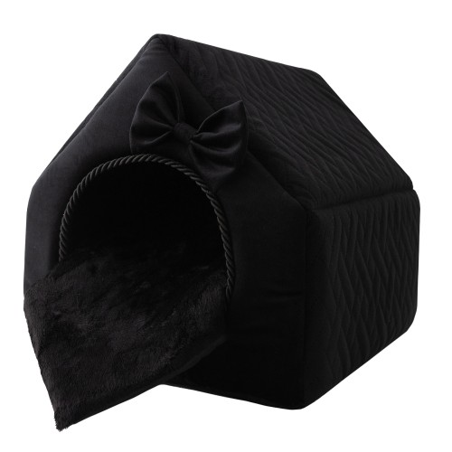 Royal Prestige R:3 legowisko posłanie ekskluzywny domek CZARNE 47x43cm L