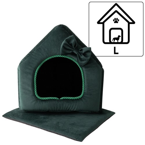 Royal Prestige R:3 legowisko ekskluzywny domek BUTELKOWA ZIELEŃ 47x43cm L