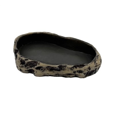 Poidełko do terrarium 15x8x3,5cm kamień skała głaz AQUA DECORIS 214397