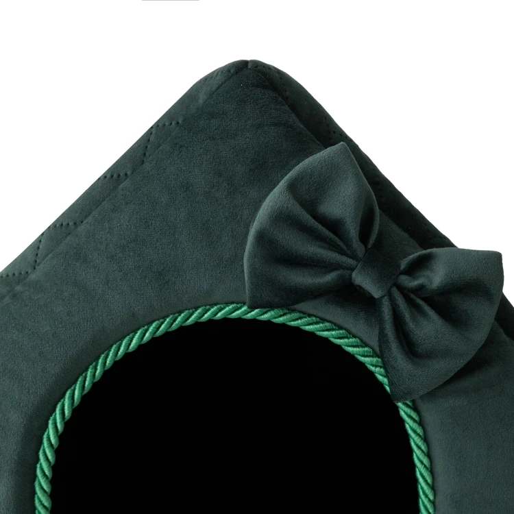 Royal Prestige R:1 ekskluzywny domek legowisko BUTELKOWA ZIELEŃ 38x32cm S
