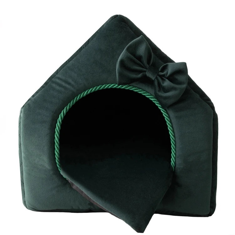 Royal Prestige R:1 ekskluzywny domek legowisko BUTELKOWA ZIELEŃ 38x32cm S