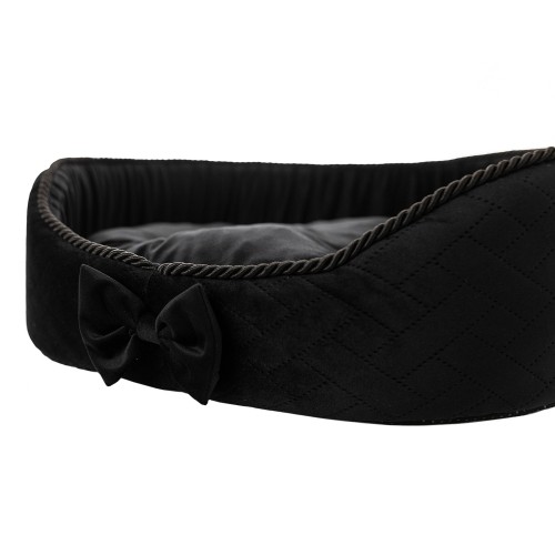 Royal Bed M ekskluzywne legowisko z poduszką CZARNE kojec poduszka 50cm
