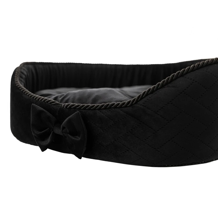 Royal Bed M ekskluzywne legowisko z poduszką CZARNE kojec poduszka 50cm