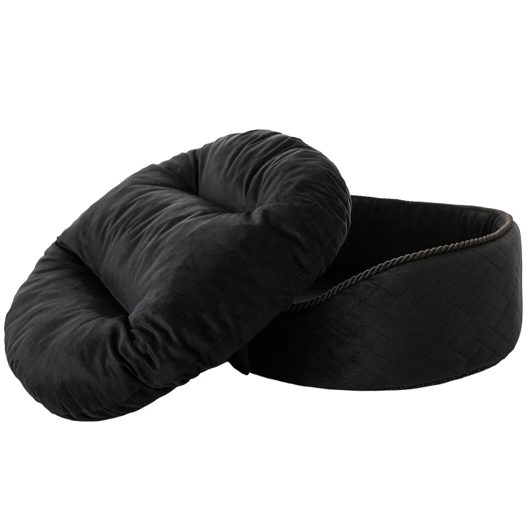 Royal Bed M ekskluzywne legowisko z poduszką CZARNE kojec poduszka 50cm