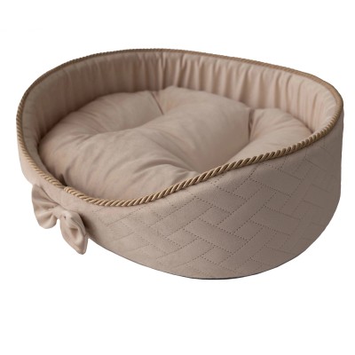 Royal Bed M ekskluzywne legowisko z poduszką ŚMIETANKOWY kojec poducha 50cm