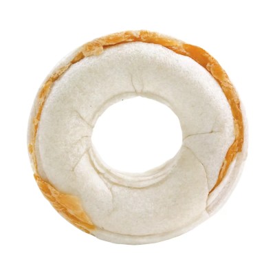 RING prasowany z skóry wołowej z mięsem kurczaka 7cm smakołyk gryzak 10szt