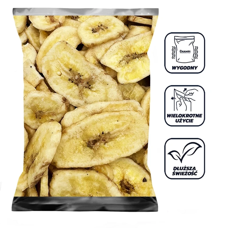 Banan 500g suszony przysmak dla papug chipsy bananowe Champi