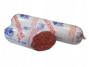 10x Mięso kiełbasa dla psa SALCESON wieprzowy bez kości 1kg karma BARF