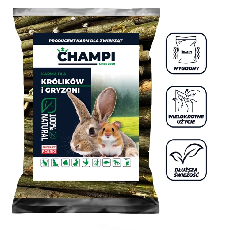 Gałązki 1kg 12cm WIERZBY przysmak dla gryzoni królika szynszyli Champi