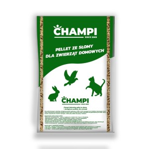 PELLET ZE SŁOMY 8mm Żwirek granulat ściółka 15kg dla gryzoni królika kota