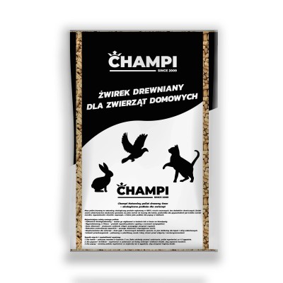 Champi Pellet żwirek drewniany jasny z trociny dla gryzoni królika 15kg