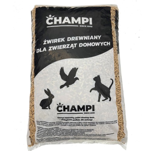 Champi Pellet żwirek drewniany jasny z trociny dla gryzoni królika 15kg