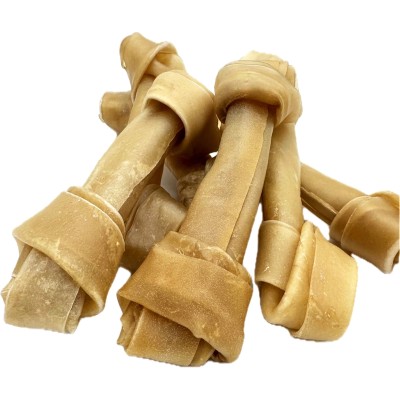 Kość wiązana z skóry wołowej przysmak wołowy 16cm smakołyk gryzak 10szt
