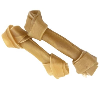 Kość wiązana z skóry wołowej przysmak wołowy 16cm smakołyk gryzak 2szt