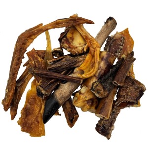 Miks gryzaków naturalnych dla psa XL żwacz, tchawica, przełyk, kość, łapka