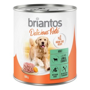 BRIANTOS Delicious Mokra karma pasztet jagnięcina z marchewką puszka 800g