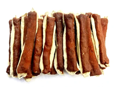 Przysmak paski wołowe okrągłe z kurczakiem smakołyk CHAMPI LS-2105 500g
