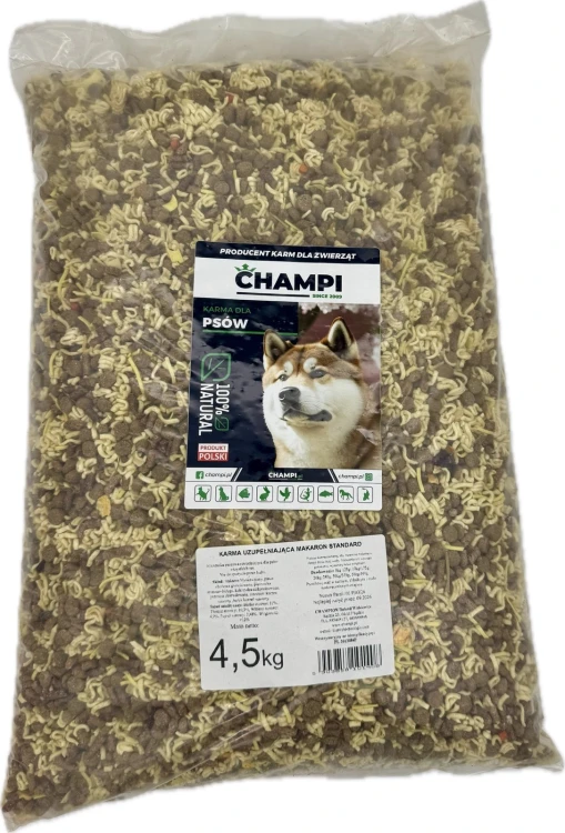 4,5kg Makaron błyskawiczny STANDARD sucha karma dla psa instant