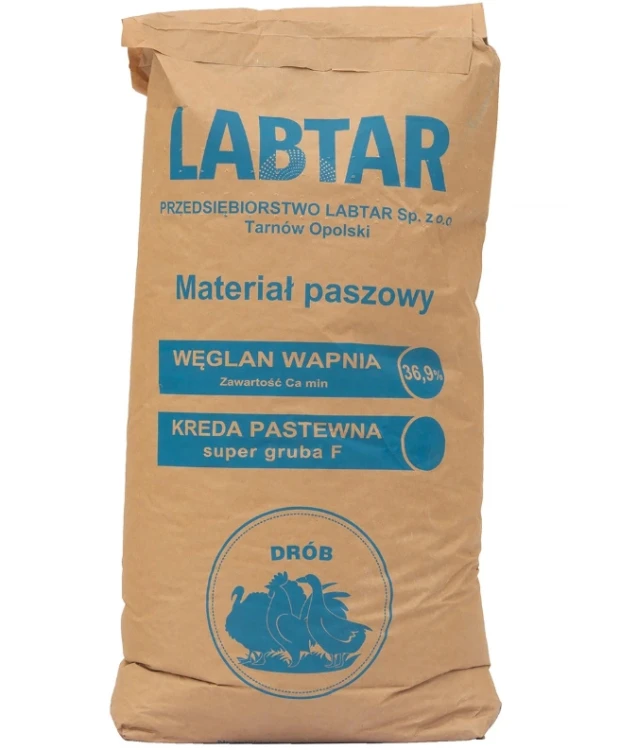 Kreda pastewna drobnoziarnista na skorupki jaj dla kur 30KG