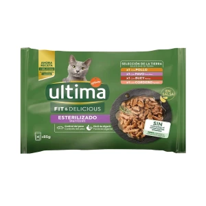 48x85g ULTIMA Sterylizowana karma dla dorosłych kotów w sosie
