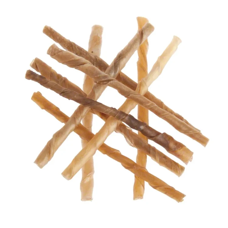 Przysmaki dla psa Pałeczki zawijane ze skóry gryzak KABANOSY 12,5cm 500g